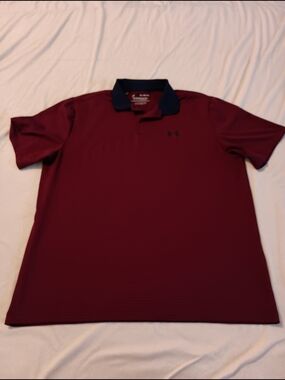 Under Armour The Performance Polo Men's Size XL  Maroon /Navy